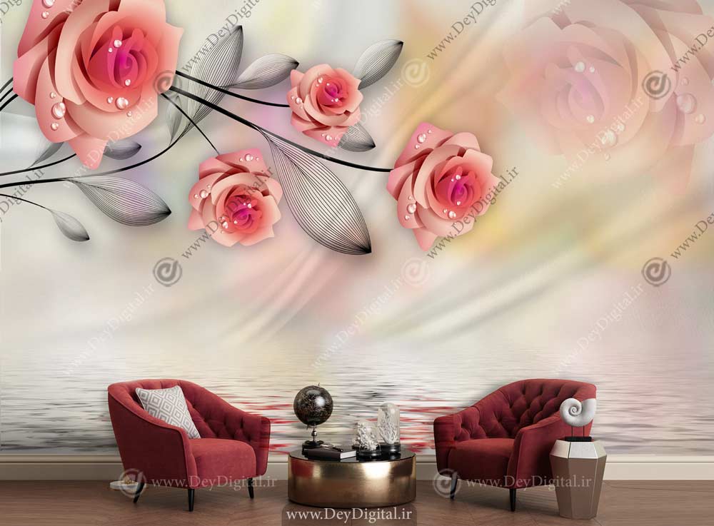پوستر دیواری گل سرخ ba-2257