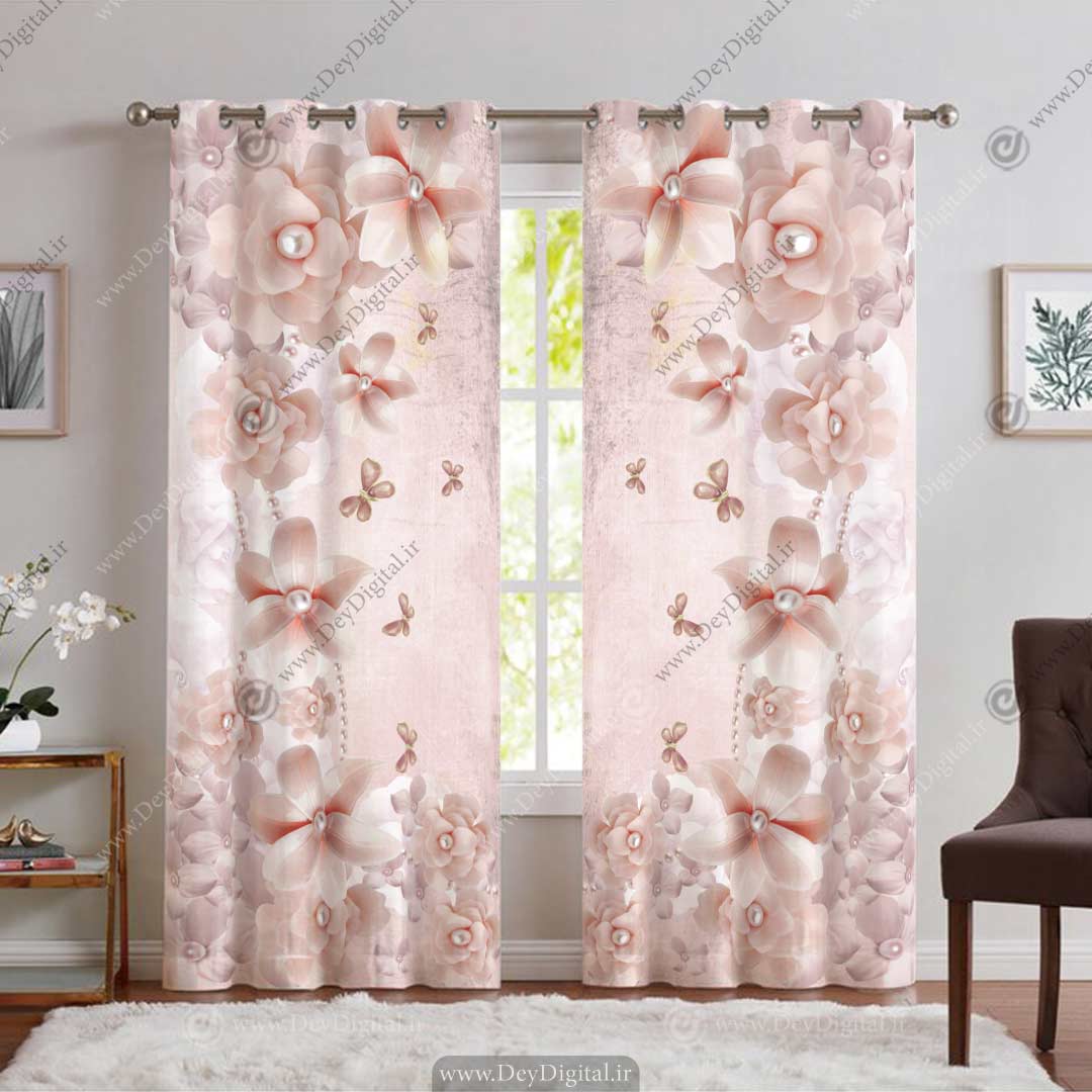 پرده چاپی پذیرایی pk-2597