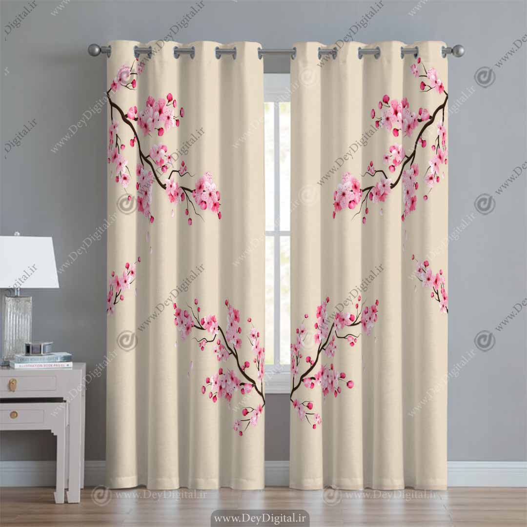 پرده پانچی گل شکوفه pk-2603