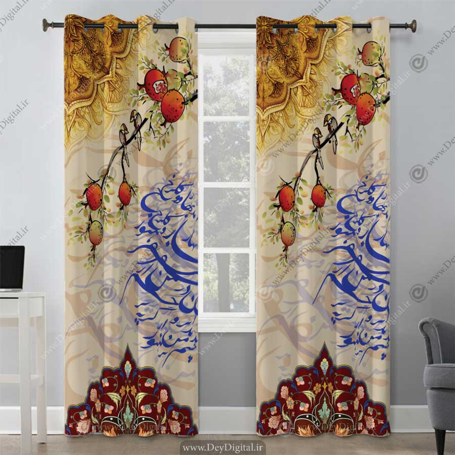پرده پانچی سنتی خط pk-2613
