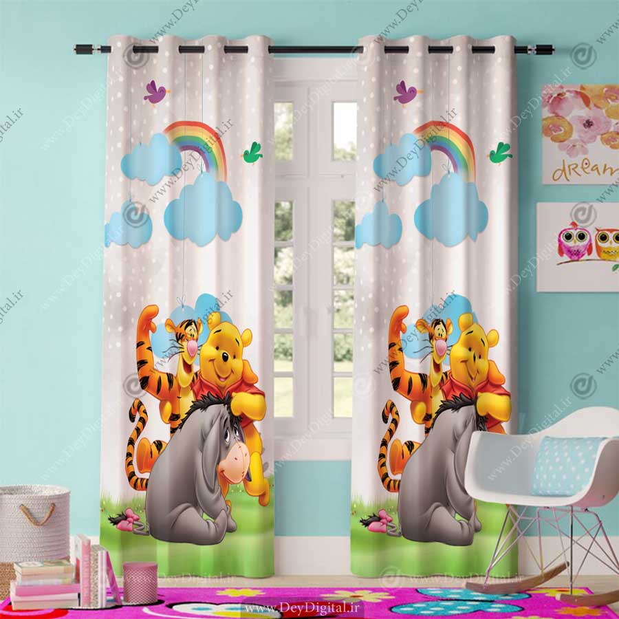 پرده اتاق کودک طرح پو pk-2669