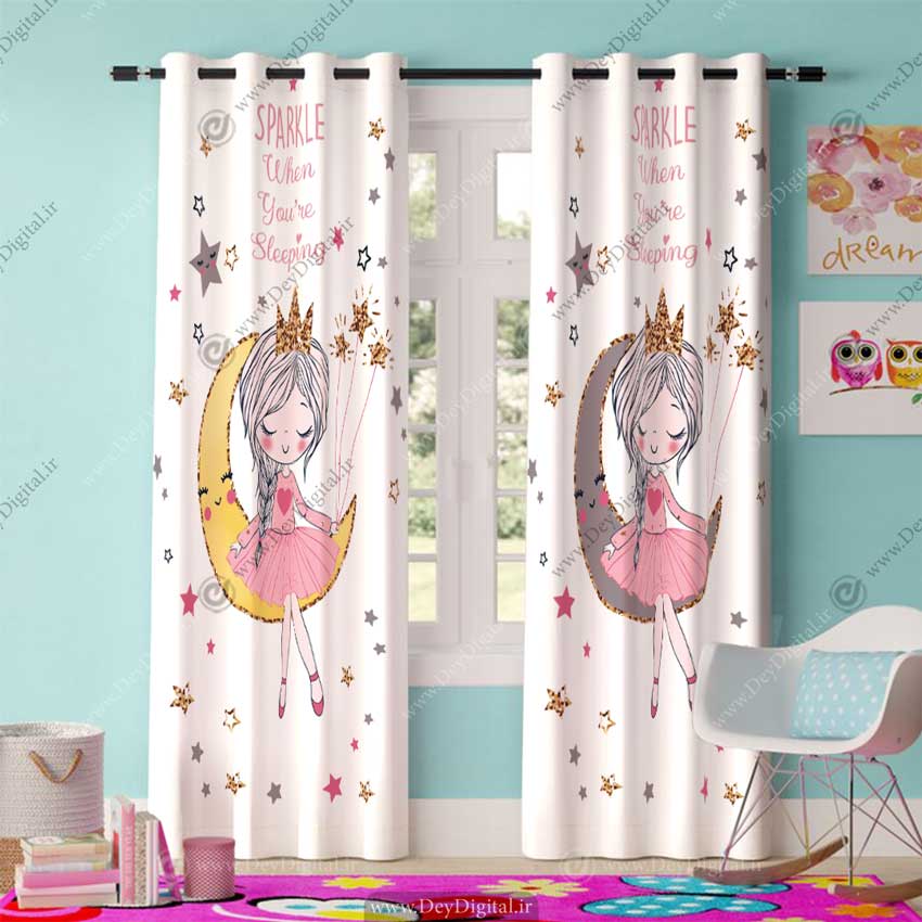 پرده پانچی اتاق دختر pk-2691