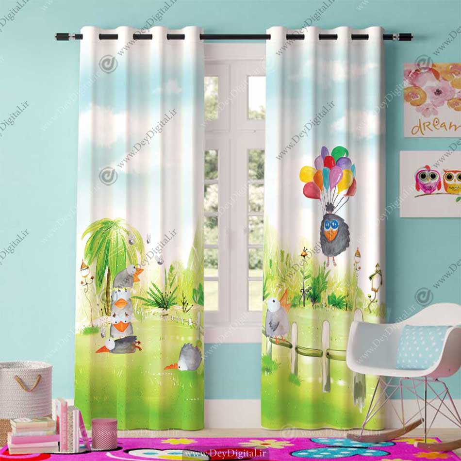 پرده پانچی اتاق کودک pk-2715