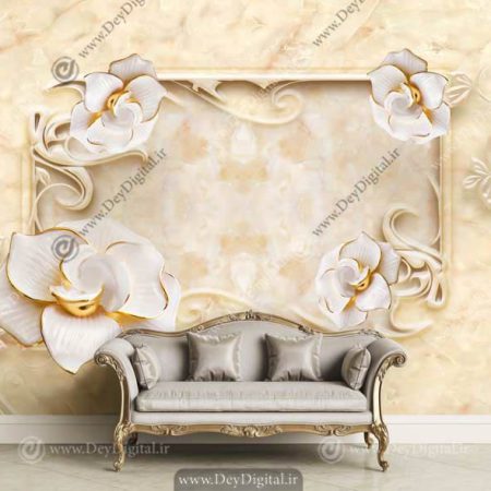 پوستر دیواری گل سه بعدی BA-3825