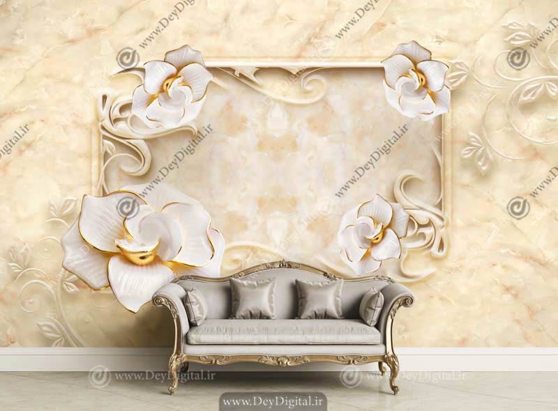 پوستر دیواری گل سه بعدی BA-3825
