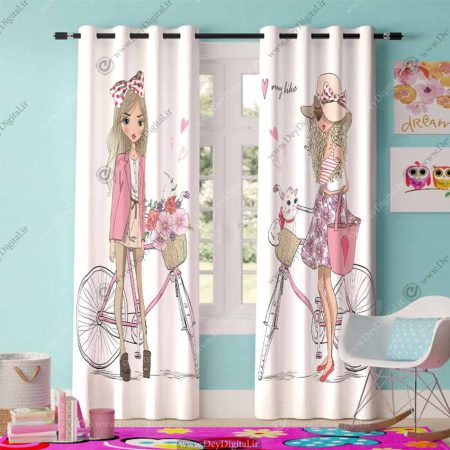 پرده چاپی اتاق دخترانه PK-2807