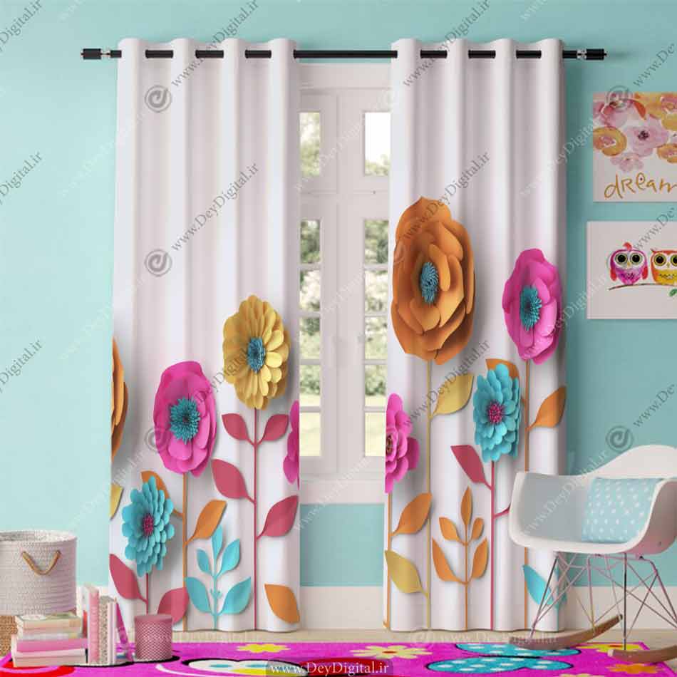 پرده پانچی اتاق دخترانه PK-2815