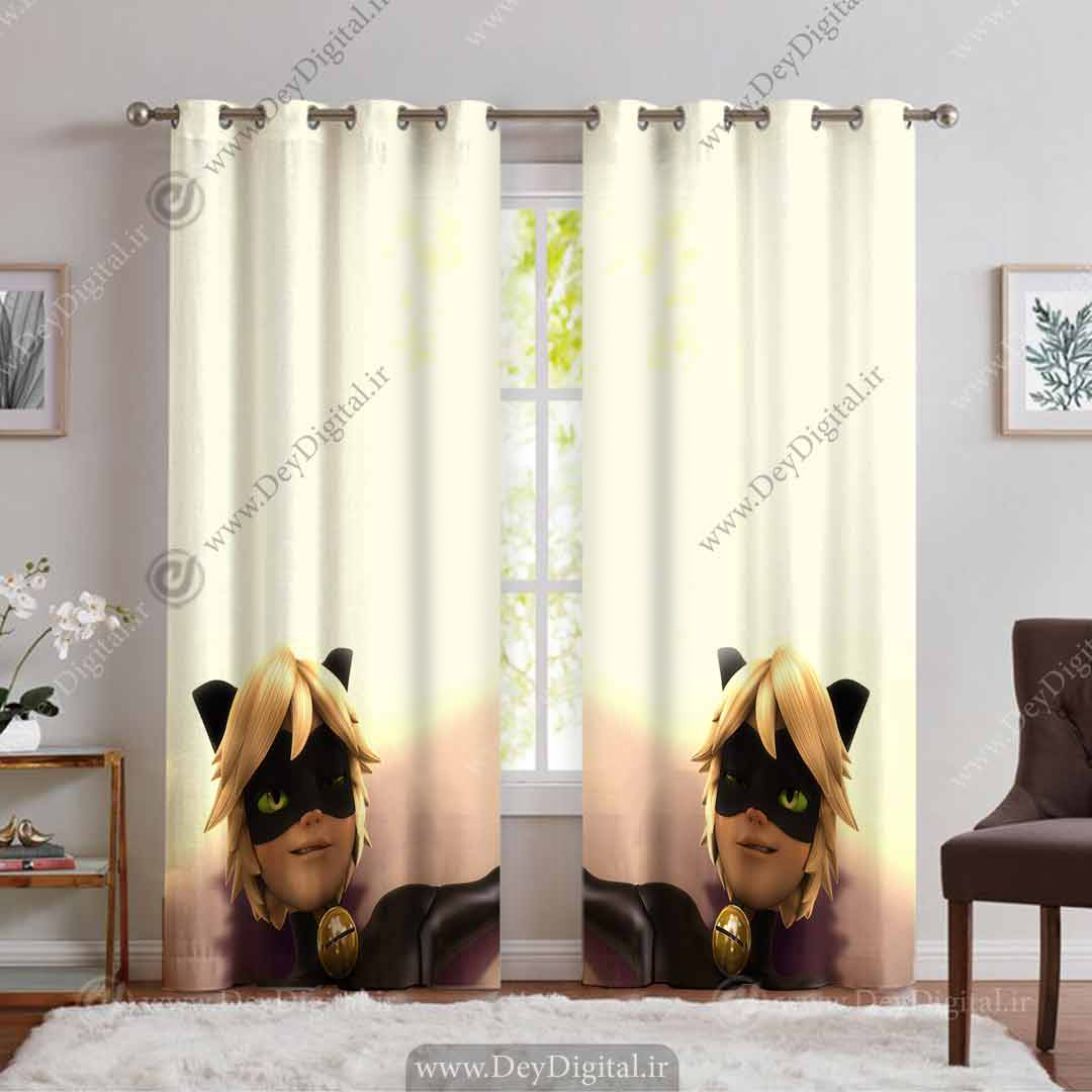 پرده پانچی پسر گربه ای PK-3170
