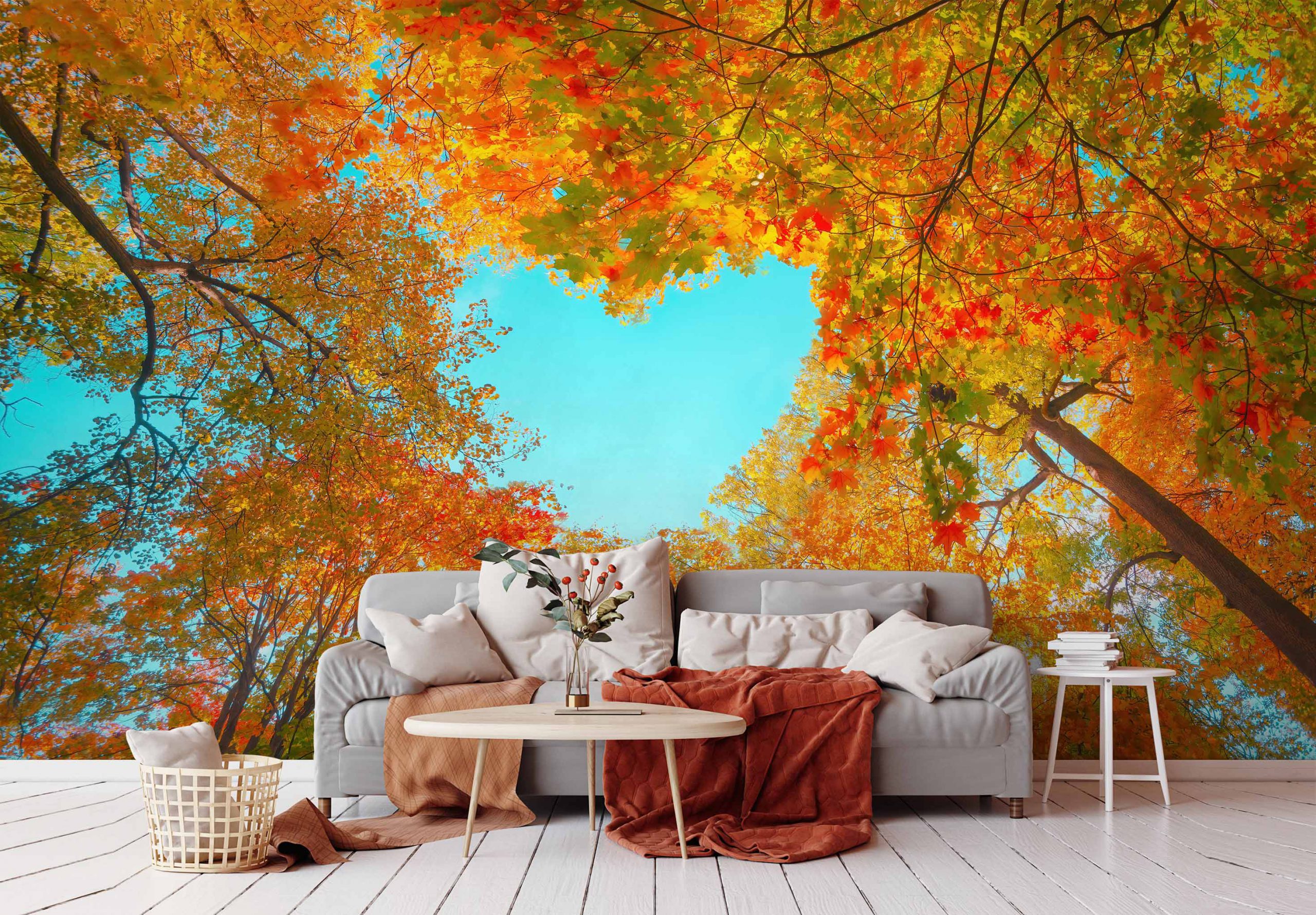 پوستر دیواری درختان پاییزی ba-5838