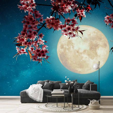 کاغذ دیواری ماه در اسمان شب ba-5863