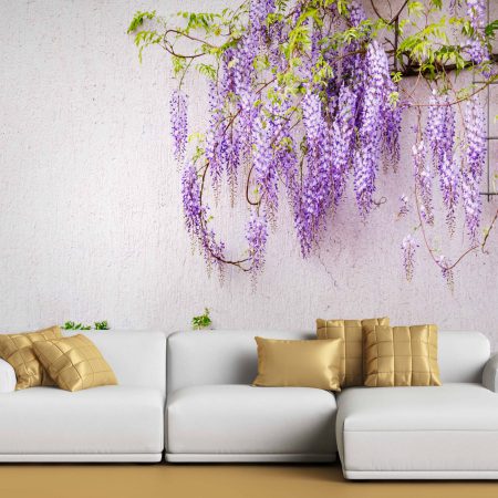 کاغذ دیواری گل بنفش ba-5878