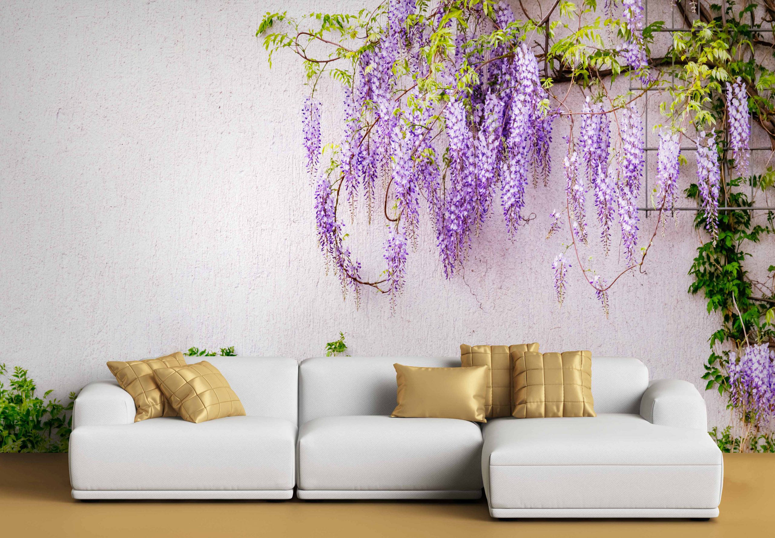 کاغذ دیواری گل بنفش ba-5878