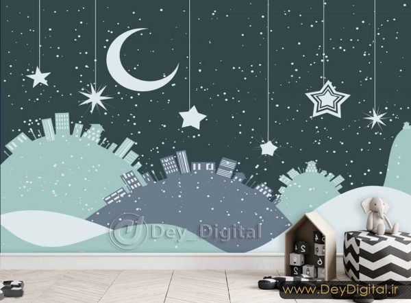 پوستر دیواری شهر و ستاره ba-5909