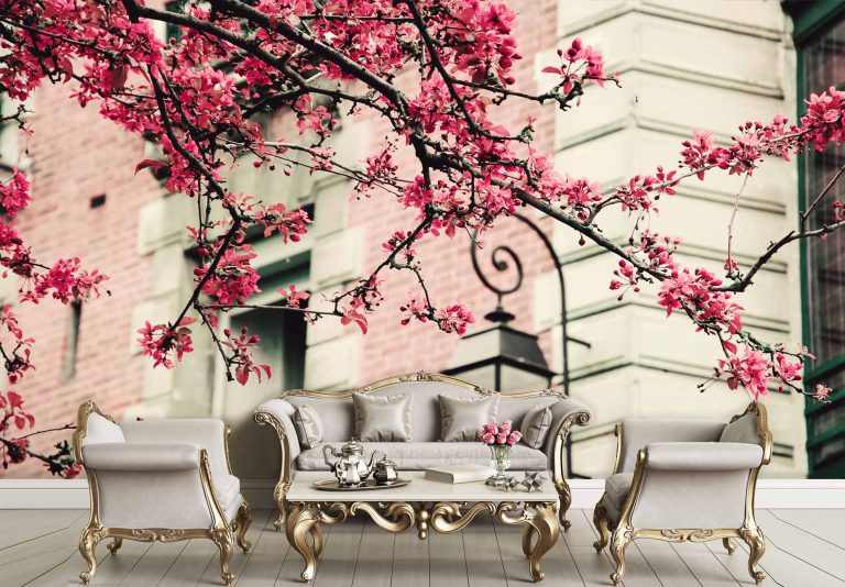 پوستر دیواری درخت گل شکوفه بهاری ba-5948