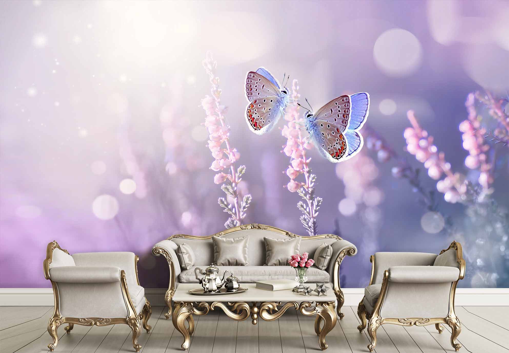 کاغذ دیواری سه بعدی پروانه ای ba-6022