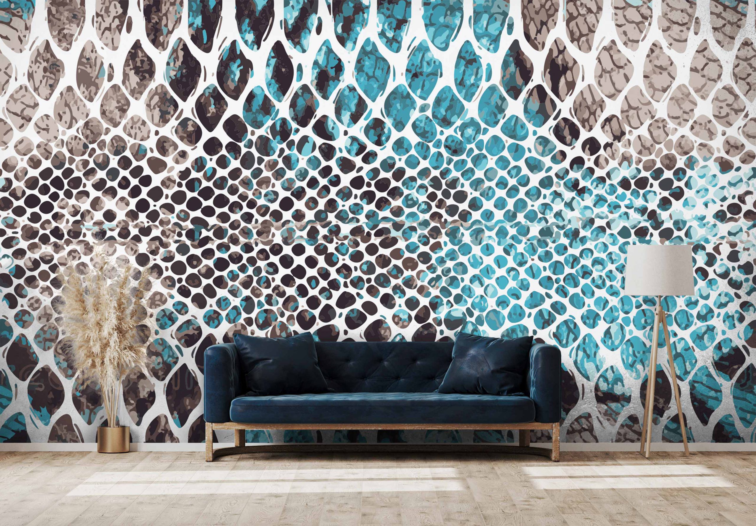 پوستر دیواری پوست ماری آبی ba-6027