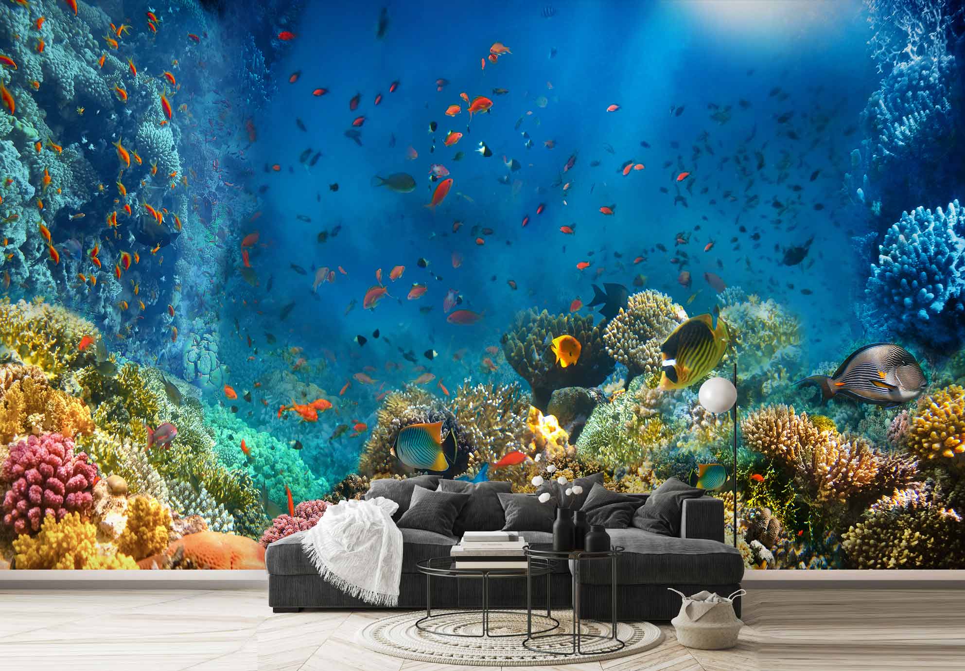 کاغذ دیواری سه بعدی کف اقیانوس ba-6042