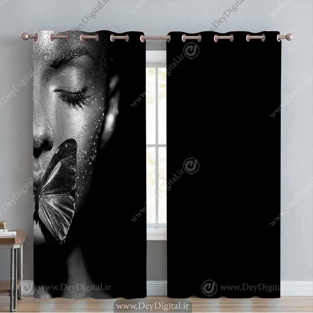 پرده پانچی چهره و پروانه pk-3145