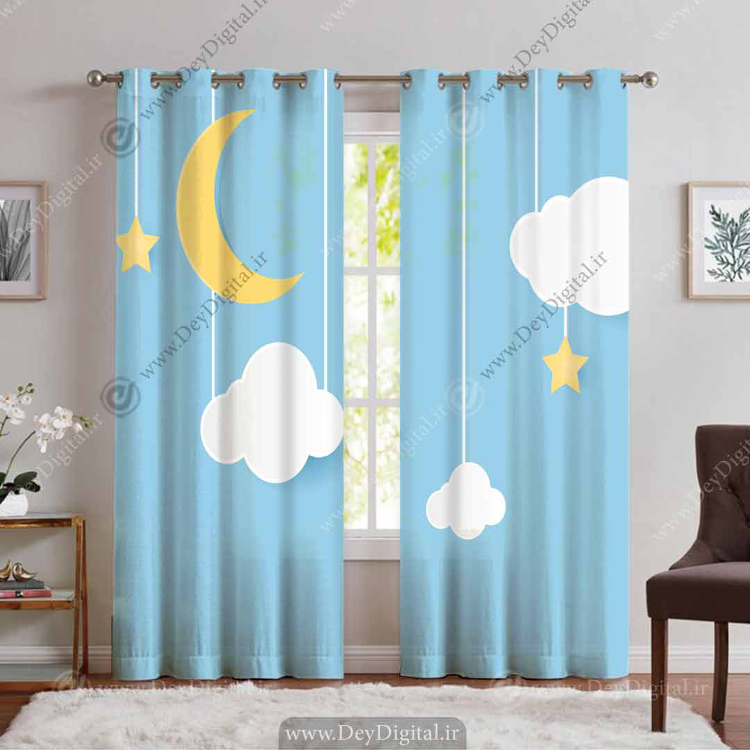 پرده پانچ ماه و ستاره فانتزی pk-3301