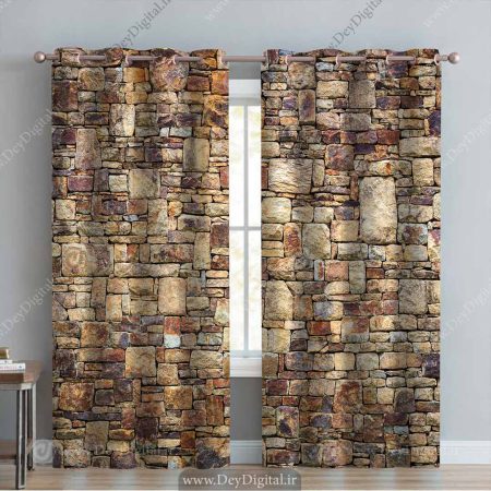 پرده پانچی طرح آجر سه بعدی pk-3340