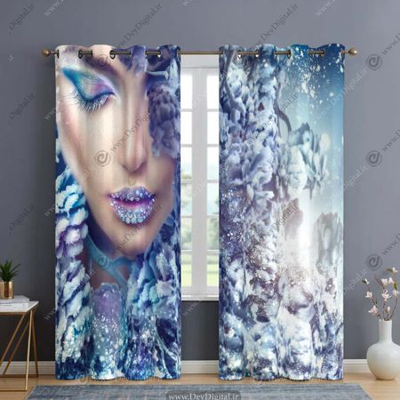 پرده فیس زن میکاپ شده PK-2865