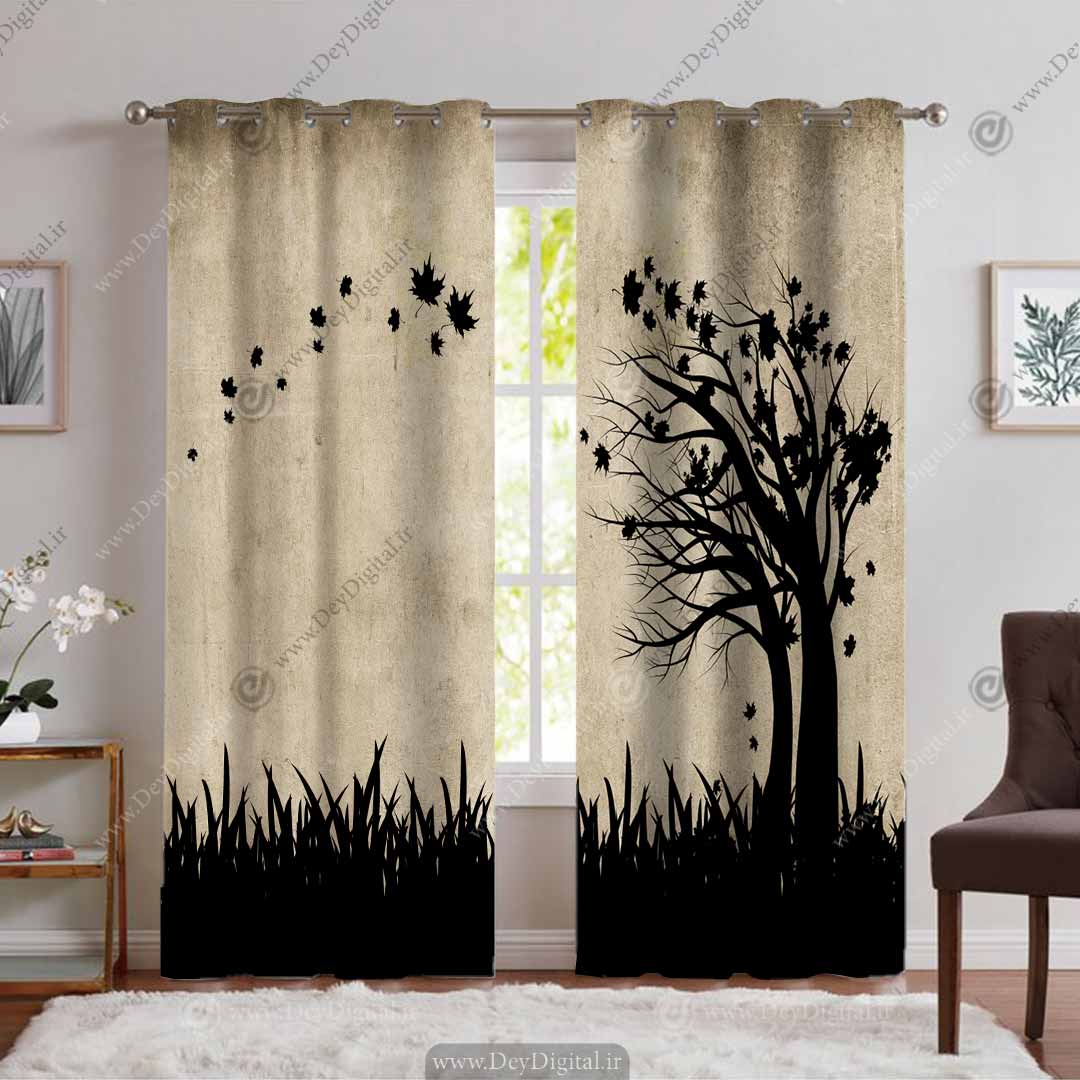 پرده پانچی نقاشی سیله وسفید PK-2876