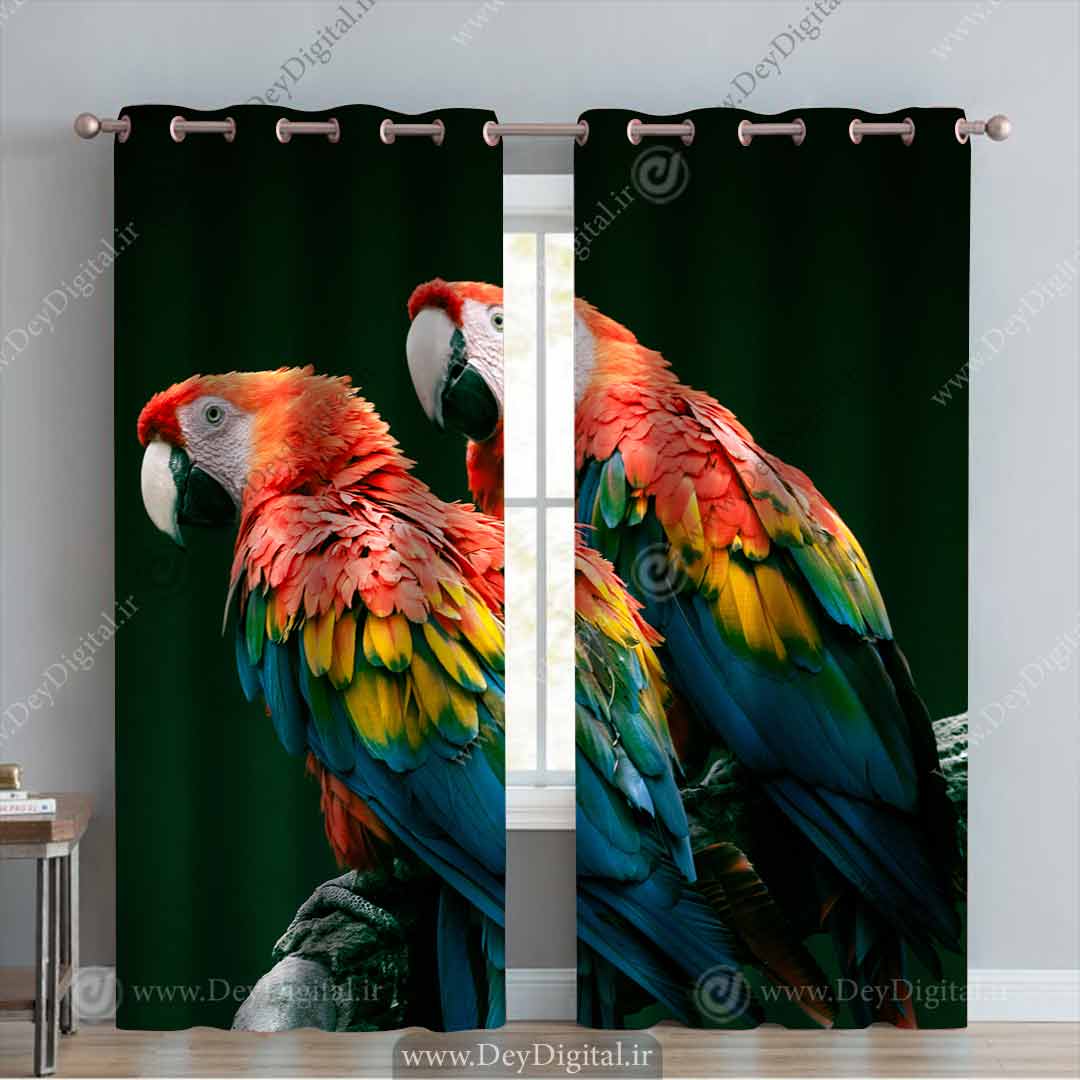 پرده چاپی طوطی آفریقایی pk-3417