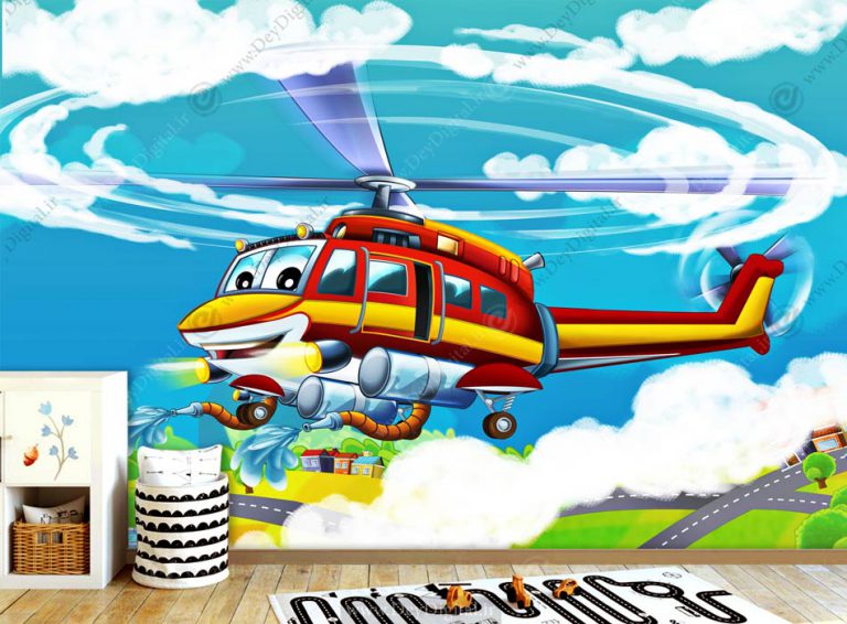پوستر دیواری هلیکوپتر کارتونی BA-4706