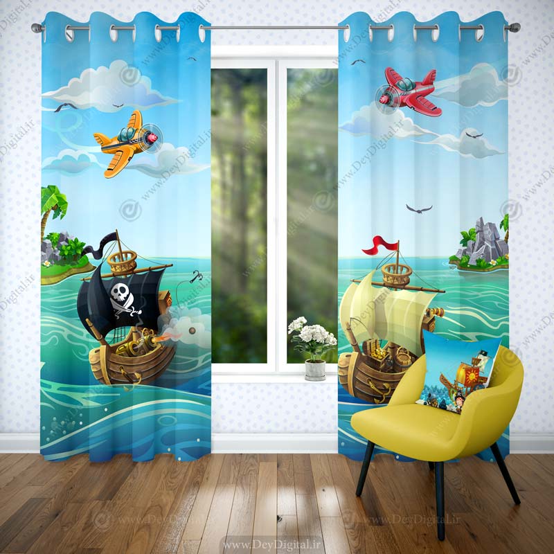 پرده پانچ جزیره گنج و دزدان دریایی pk-4137