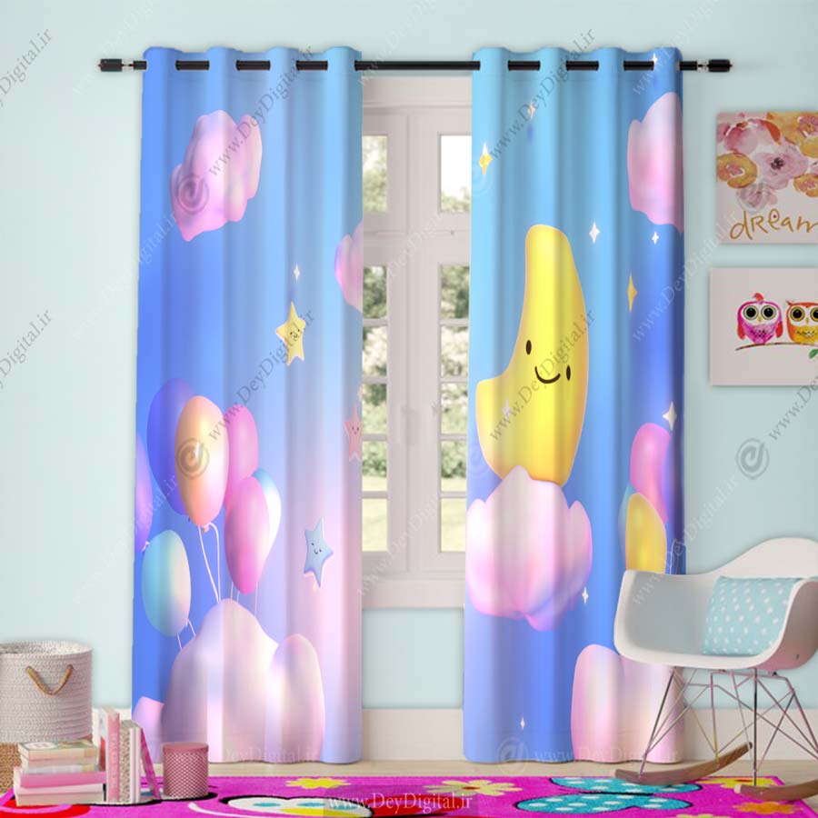 پرده پانچ ماه و ستاره pk-4140