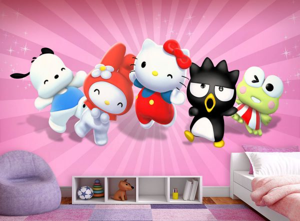پوستر دیواری دخترانه فانتزی Hello Kitty