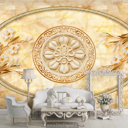 کاغذ دیواری کلاسیک مدل سنگ مرمر