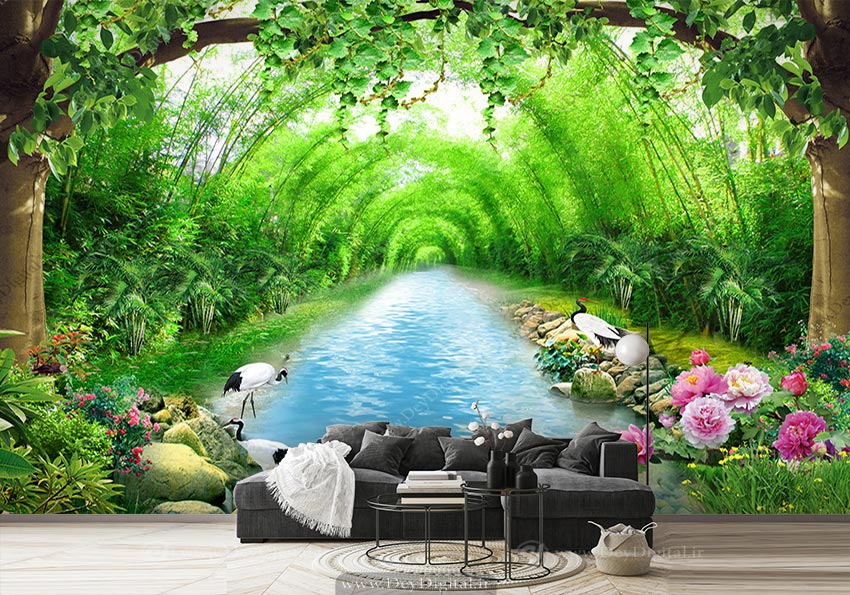 پوستر سه بعدی منظره پشت تلویزیون BA-2722