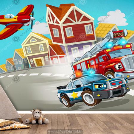 پوستر دیواری پسرانه ماشین و هواپیما
