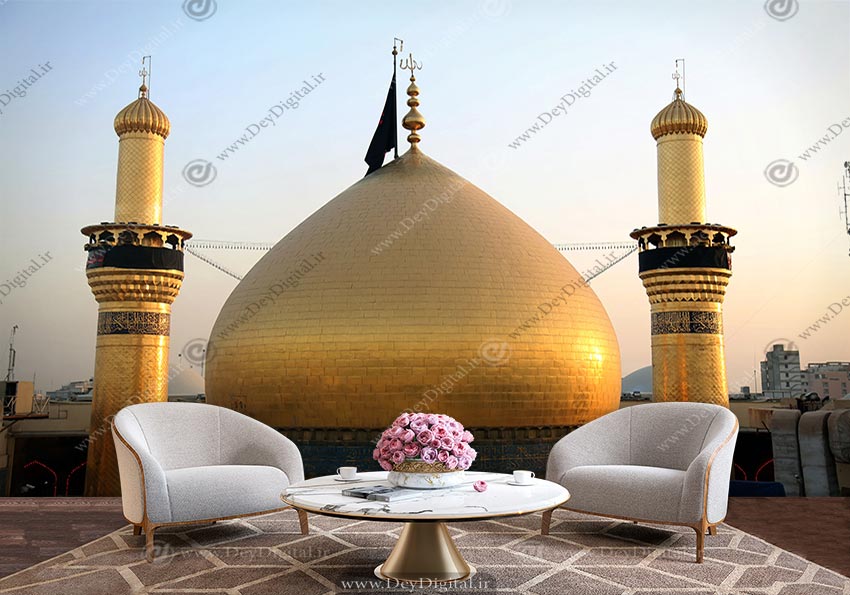 کاغذ دیواری گنبد طلایی امام حسین BA-6216