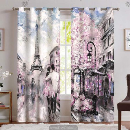 پرده چاپی طرح ایفل سبک نقاشی PK-4632