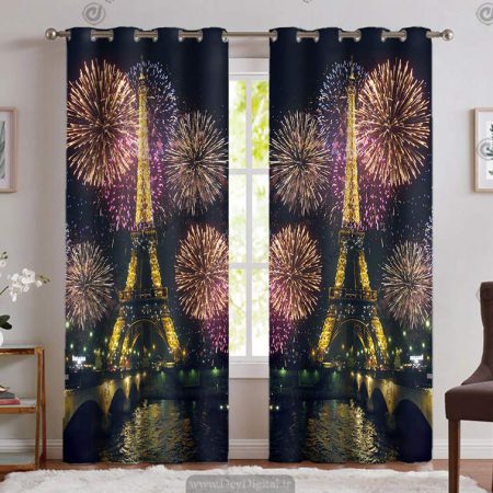 پرده پانچی برج ایفل در شب PK-5022