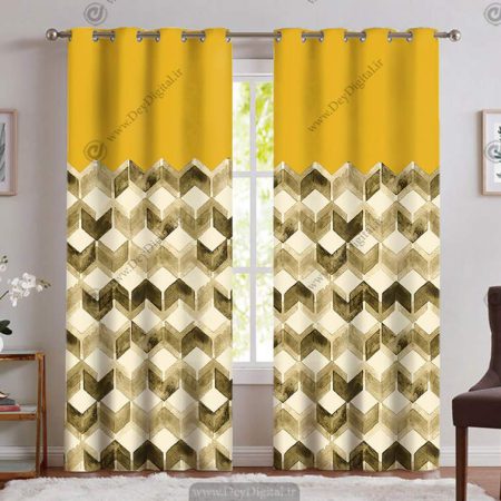پرده مدرن مدل ساده و هندسی pk-2556b