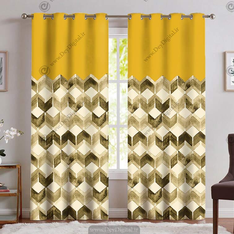 پرده مدرن مدل ساده و هندسی pk-2556b