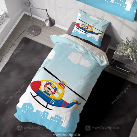 روتختی فانتزی و شیک پسرانه طرح هواپیما کارتونی pk-3126