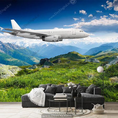 پوستر دیواری هواپیما در حال پرواز