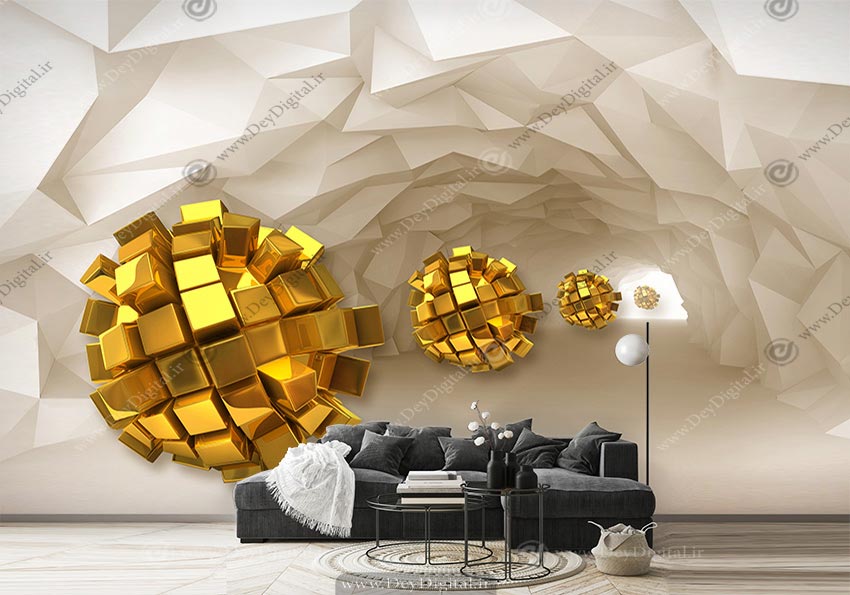 پوستر دیواری سه بعدی مدرن پشت Tv