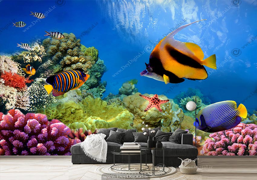 پوستر دیواری سه بعدی دریایی BA-3430