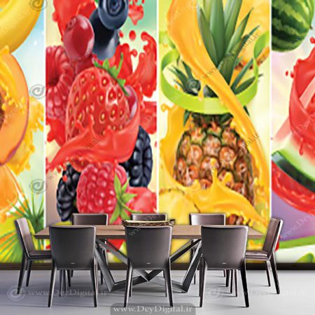 پوستر دیواری برای آبمیوه فروشی