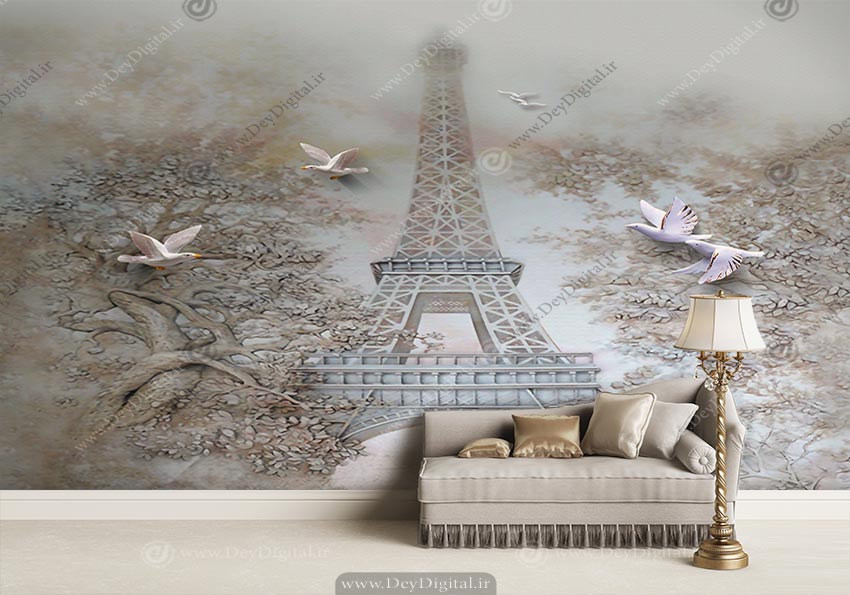 پوستر دیواری سه بعدی گچبری