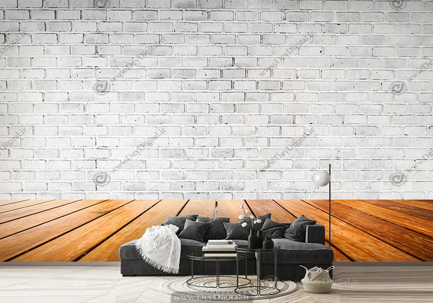 پوستر دیواری سه بعدی طرح آجری