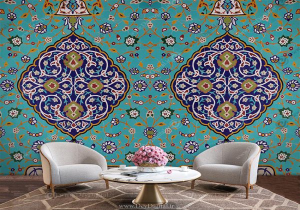 پوستر دیواری سنتی کاشی‌کاری