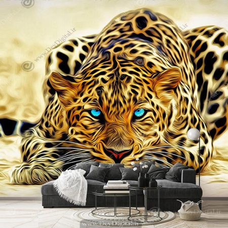 پوستر دیواری سه بعدی پلنگ ba-2863