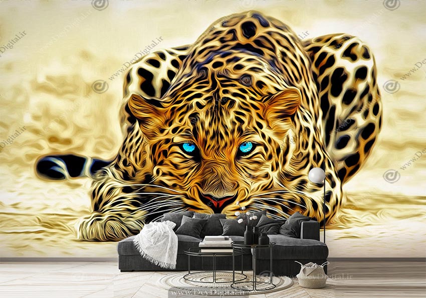 پوستر دیواری سه بعدی پلنگ ba-2863