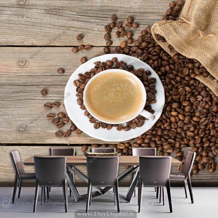 پوستر دیواری فنجون قهوه برای قهوه فروشی